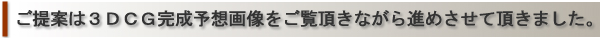 ご提案は３ＤＣＧ完成予想図を使いながら進めていきました